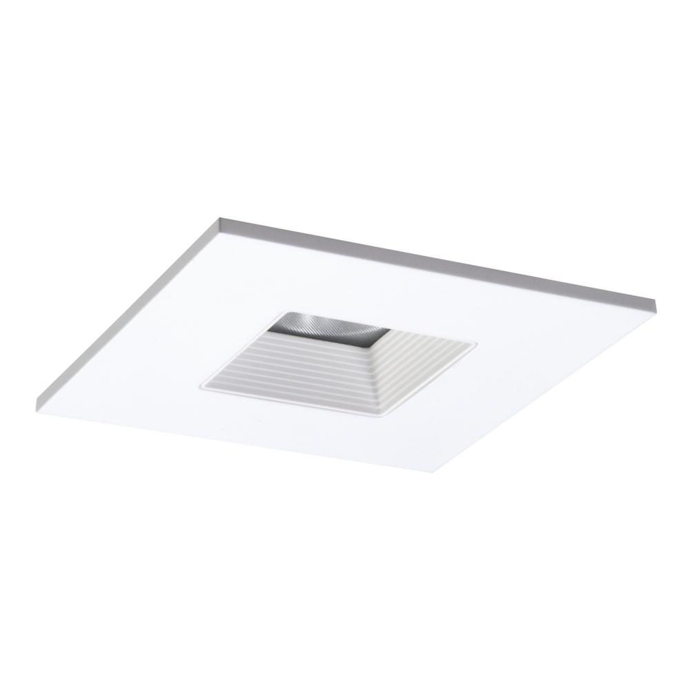 Halo 4 in. Satin White Recessed Ceiling Light Cone Trim with Specular