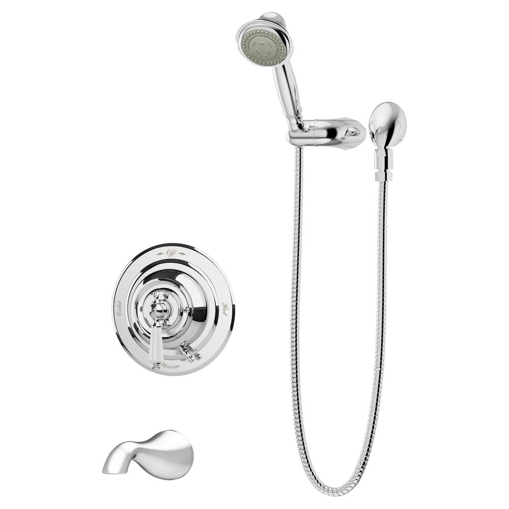 Symmons Dia 1Handle WallMounted Shower Trim Kit in Polished Chrome with Hand Shower (Valve Not