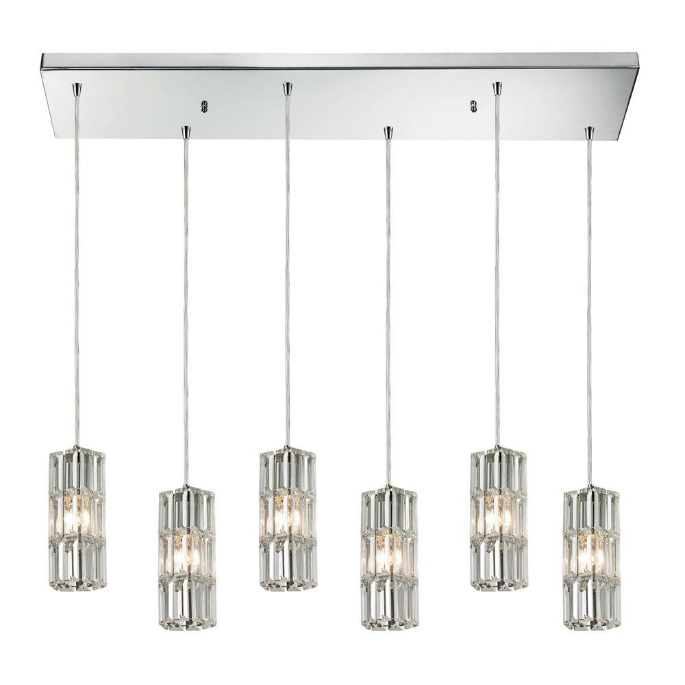 Titan Lighting Brussels Collection 6 Light Polished Chrome Mini Titan Lighting Brussels Collection 6 Light Polished Chrome Mini Pendant