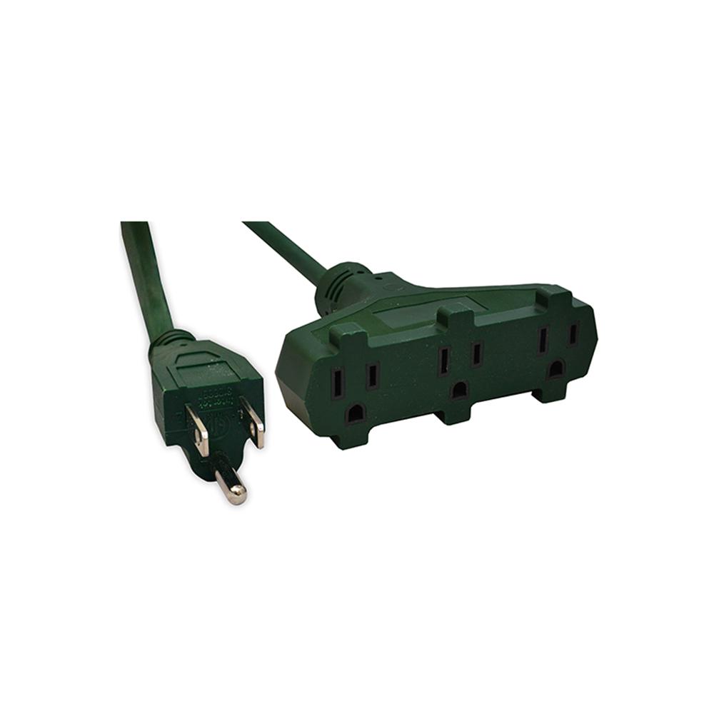 GoGreen Power GG-19608 16//3 8 3-Outlet Extension Cord White .1 Pack