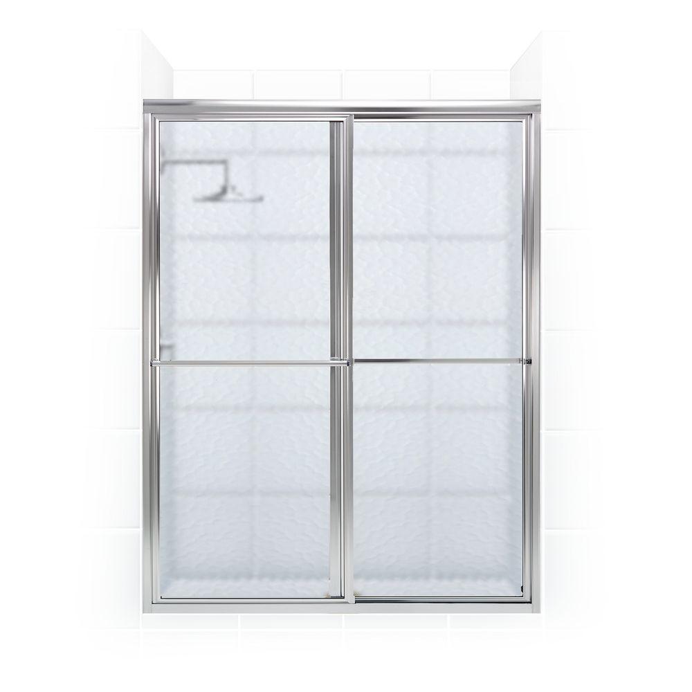 Coastal Shower Doors Newport Series 50 in. x 70 in. Framed Sliding Shower Door with Towel Bar in