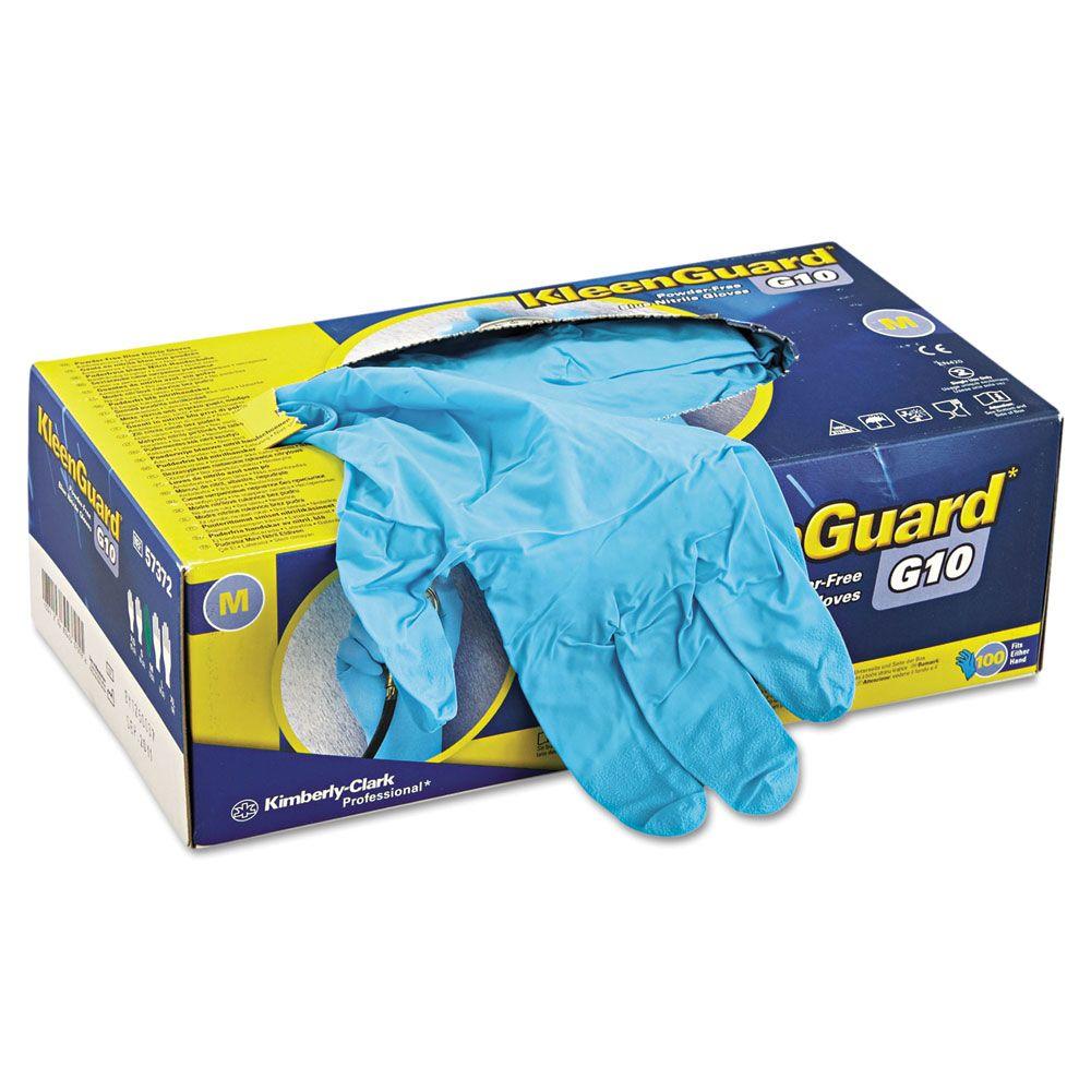 Kleenguard Disposable Blue Nitrile Gloves Medium 100 Count Kcc57372