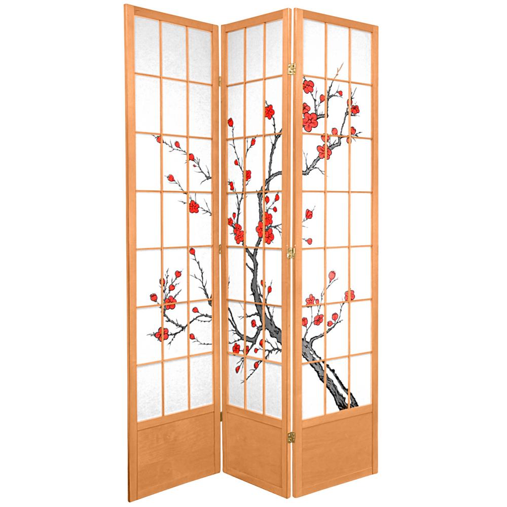 7 ft. Natural 3Panel Room Divider84CBLSSNAT The Home Depot