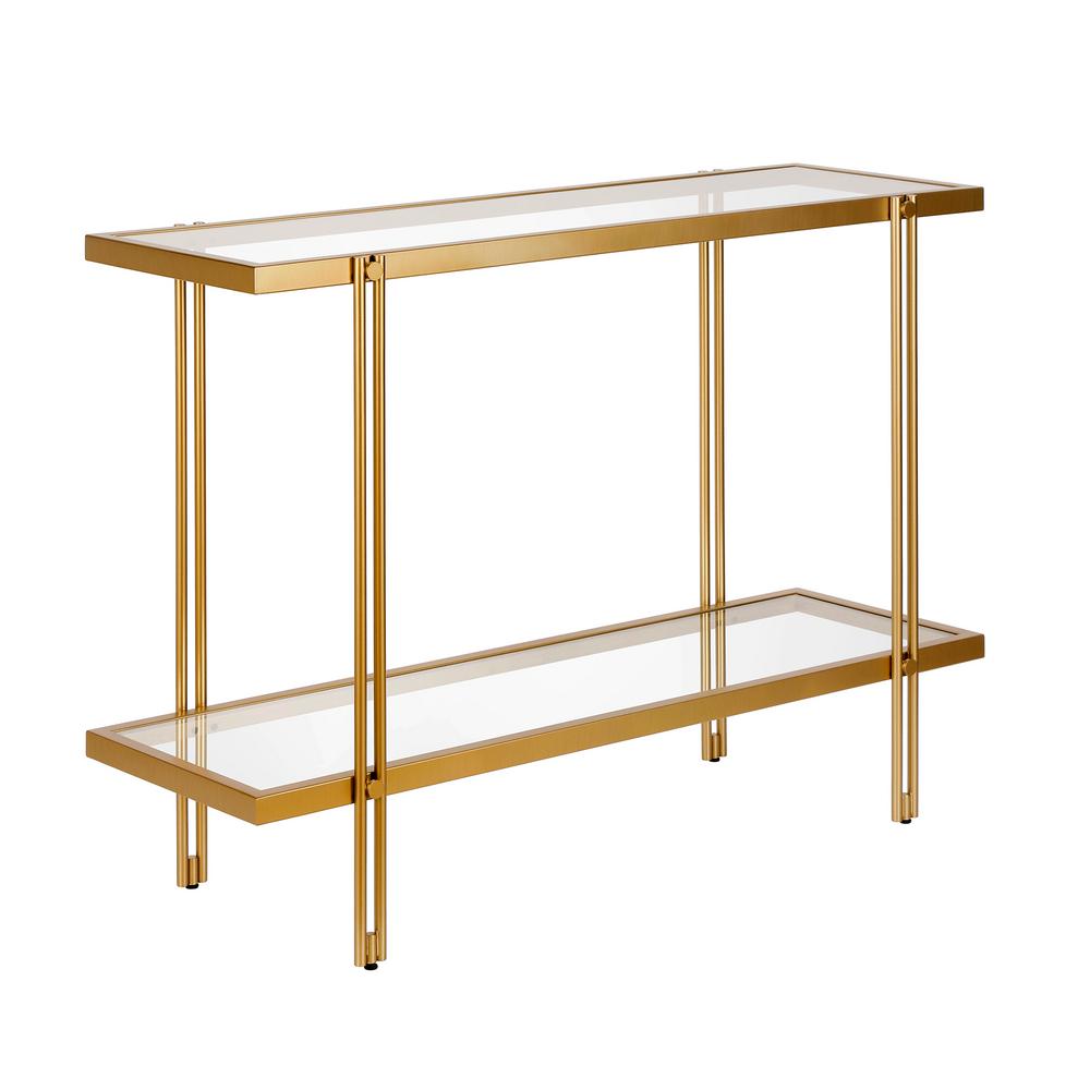 Meyer Cross Inez Brass Console Table At0314 The Home Depot