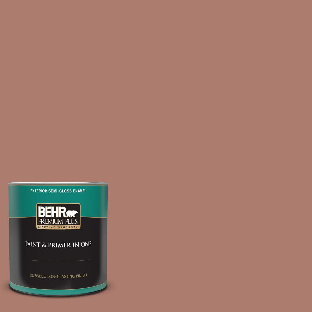 BEHR PREMIUM PLUS 1 qt. PPU211 Mars Red SemiGloss Enamel Exterior