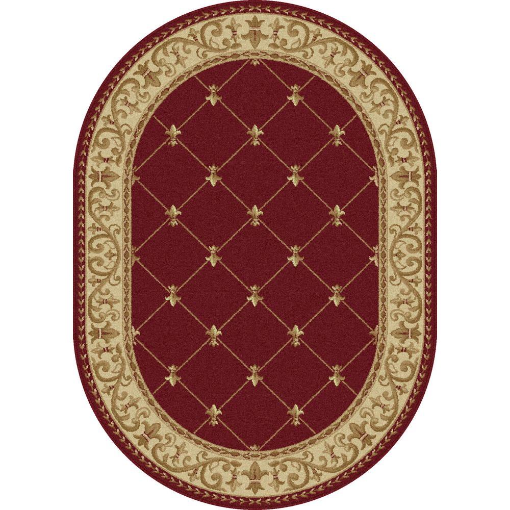 Tayse Rugs Elegance Red 5 ft. x 7 ft. Traditional Area Rug5140 Red 5x7 The Home Depot