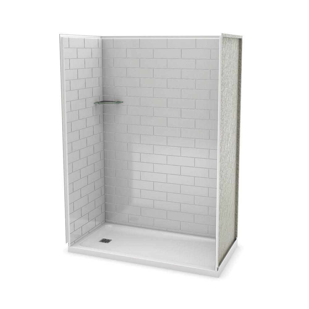 Utile by MAAX Metro Soft Grey 32 in. x 60 in. x 83.5 in. 3piece Direct