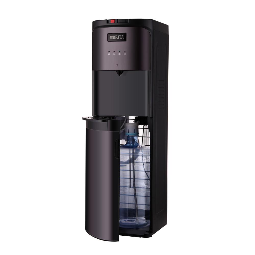 Brita BottomLoading Water Cooler, BuiltIn Filter, BlackStainless