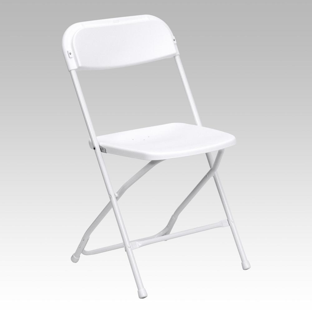 Flash Furniture Hercules Series Premium White Plastic Folding Chair