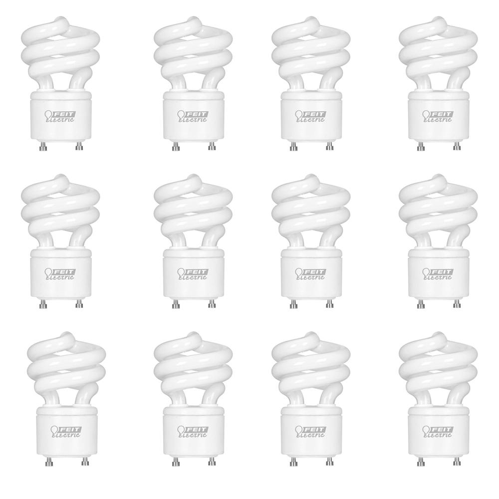 Feit Electric 60Watt Equivalent T2 Base Spiral Coil GU24 CFL Light Bulb Daylight (12Pack