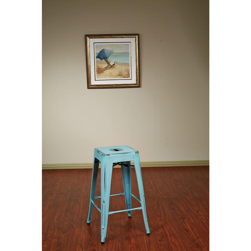 Osp Designs Bristow 26 25 In Antique Sky Blue Bar Stool Set Of 4 Antique Sky Blue Bar Stool Set Of 4 Brw3026a4 Asb The Home Depot