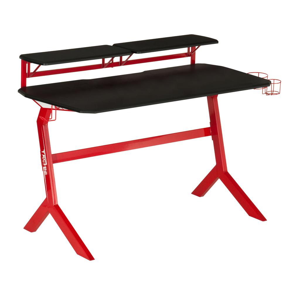 Techni Sport Red Stryker Gaming Desk Red Rta Ts201 Red The Home