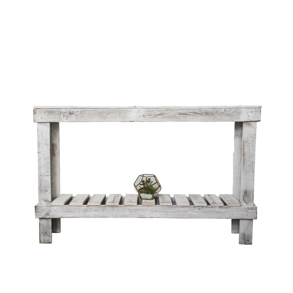  Del Hutson Designs Reclaimed Barnwood White Large Sofa 