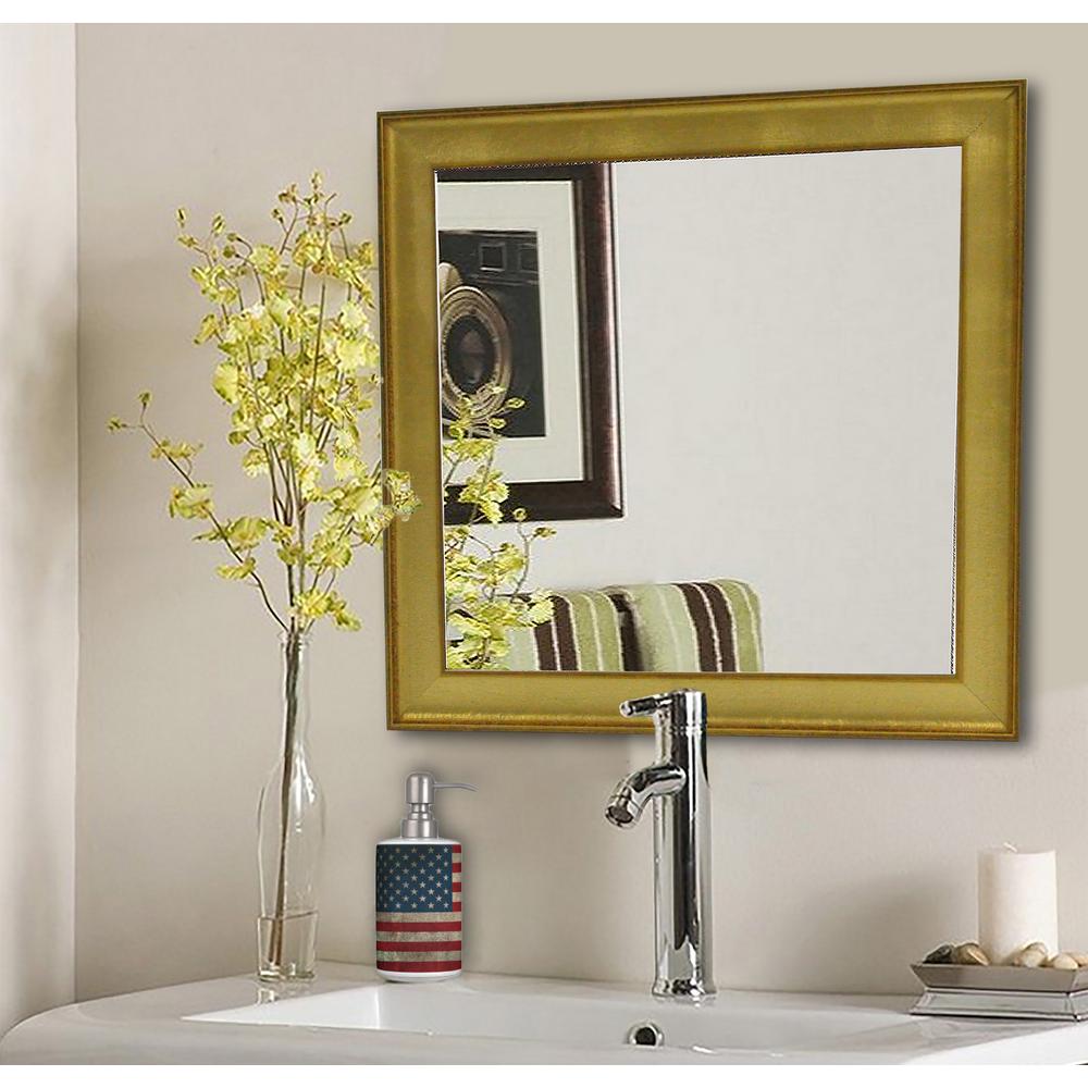 23 5 In X Vintage Gold Square Vanity Wall Mirror S057ms2 Vintage Gold Square Vanity Wall Mirror S057ms2 The Home Depot