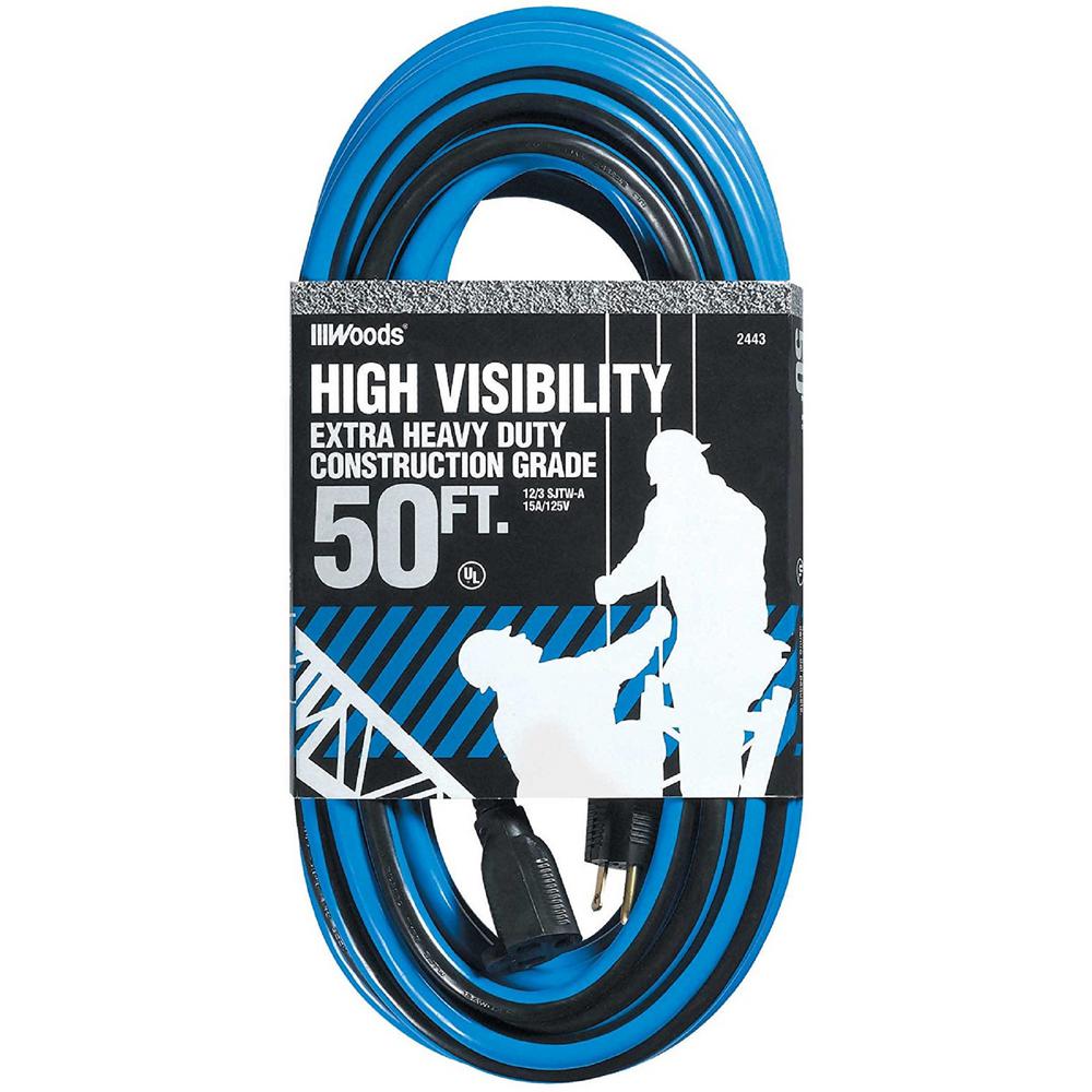Southwire 50 ft. 12/3 SJTW Multi-Color Hi-Visibility/Construction Grade Outdoor... by Southwire