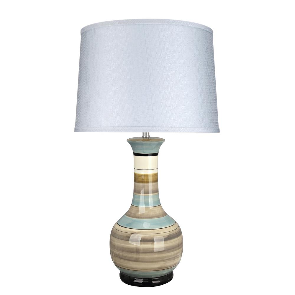 Aspen Creative Corporation 28 1 2 In Striped Ceramic Table Lamp With Hardback Empire Shaped Lamp Shade In Light Blue 40082 The Home Depot The lamp shade is available in sizes 15cm to 40cm. 28 1 2 in striped ceramic table lamp with hardback empire shaped lamp shade in light blue