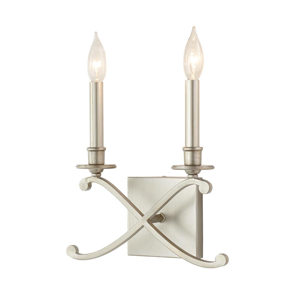  Home  Decorators  Collection 2 Light Antique Silver Sconce  