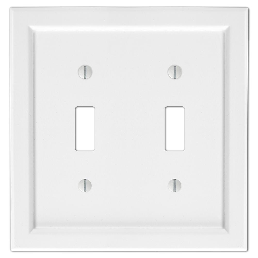 Hampton Bay Woodmore Wood 2Toggle Wall Plate, White200TTWHB The