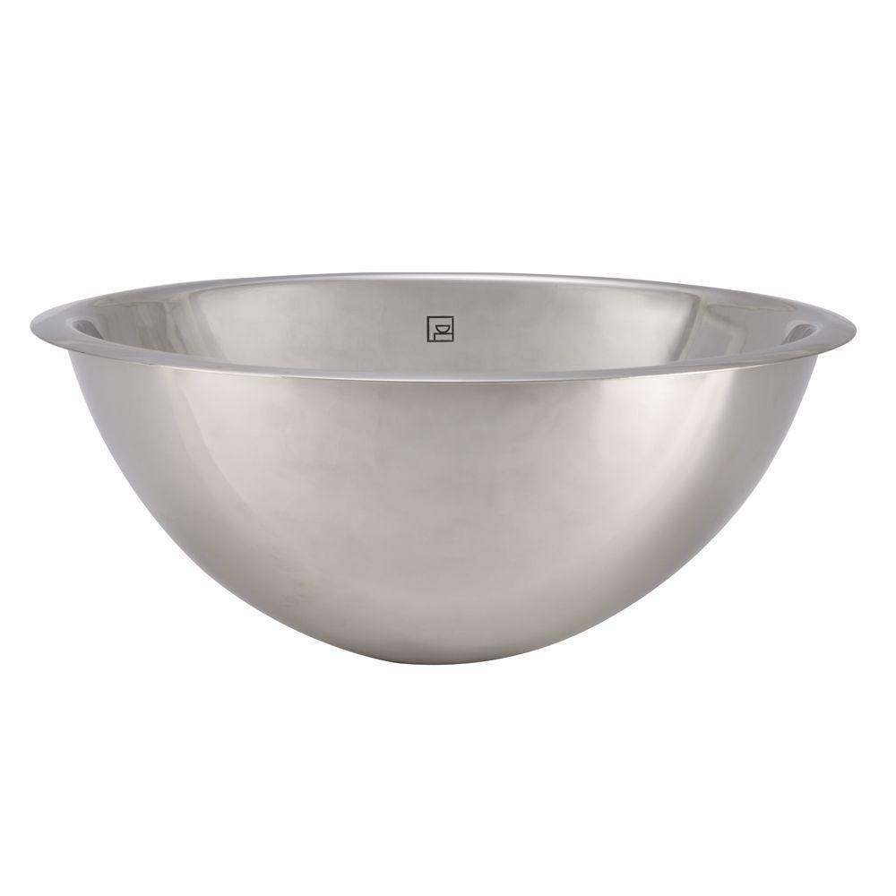 DECOLAV Simply Stainless Drop-In Round Bathroom Sink in Polished Stainless-Steel