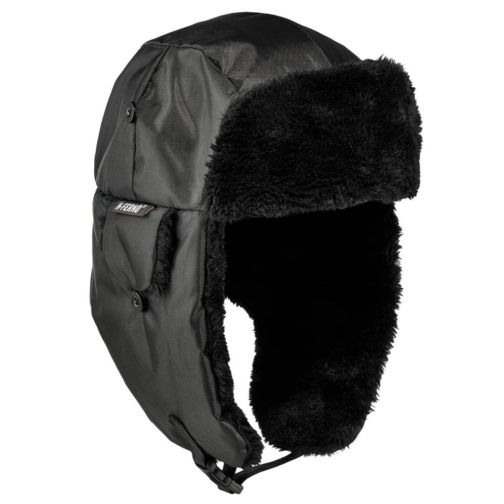 black trapper hat