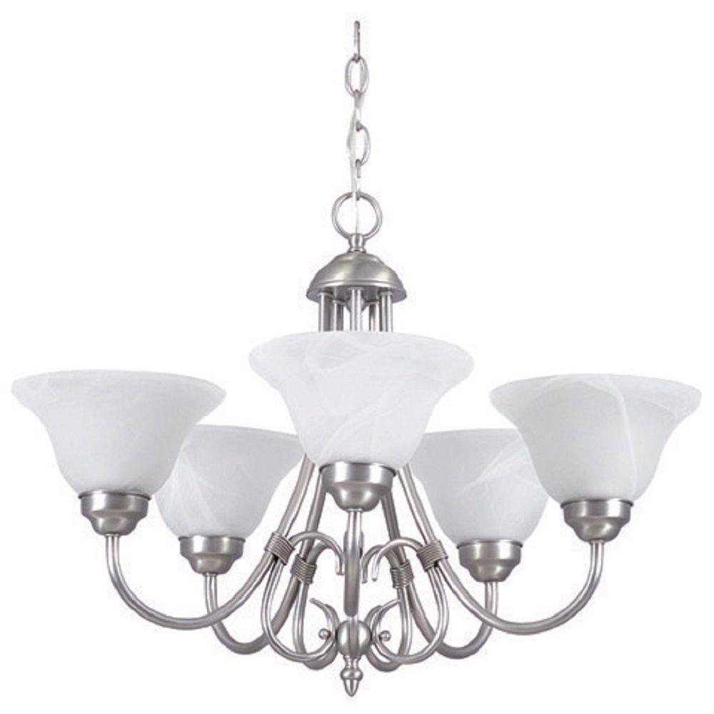 Design House Millbridge 5 Light Satin Nickel Chandelier 511535 The   Satin Nickel Luminance Chandeliers F6345 53 64 1000 