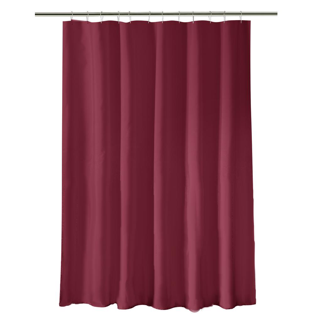 maroon shower curtain