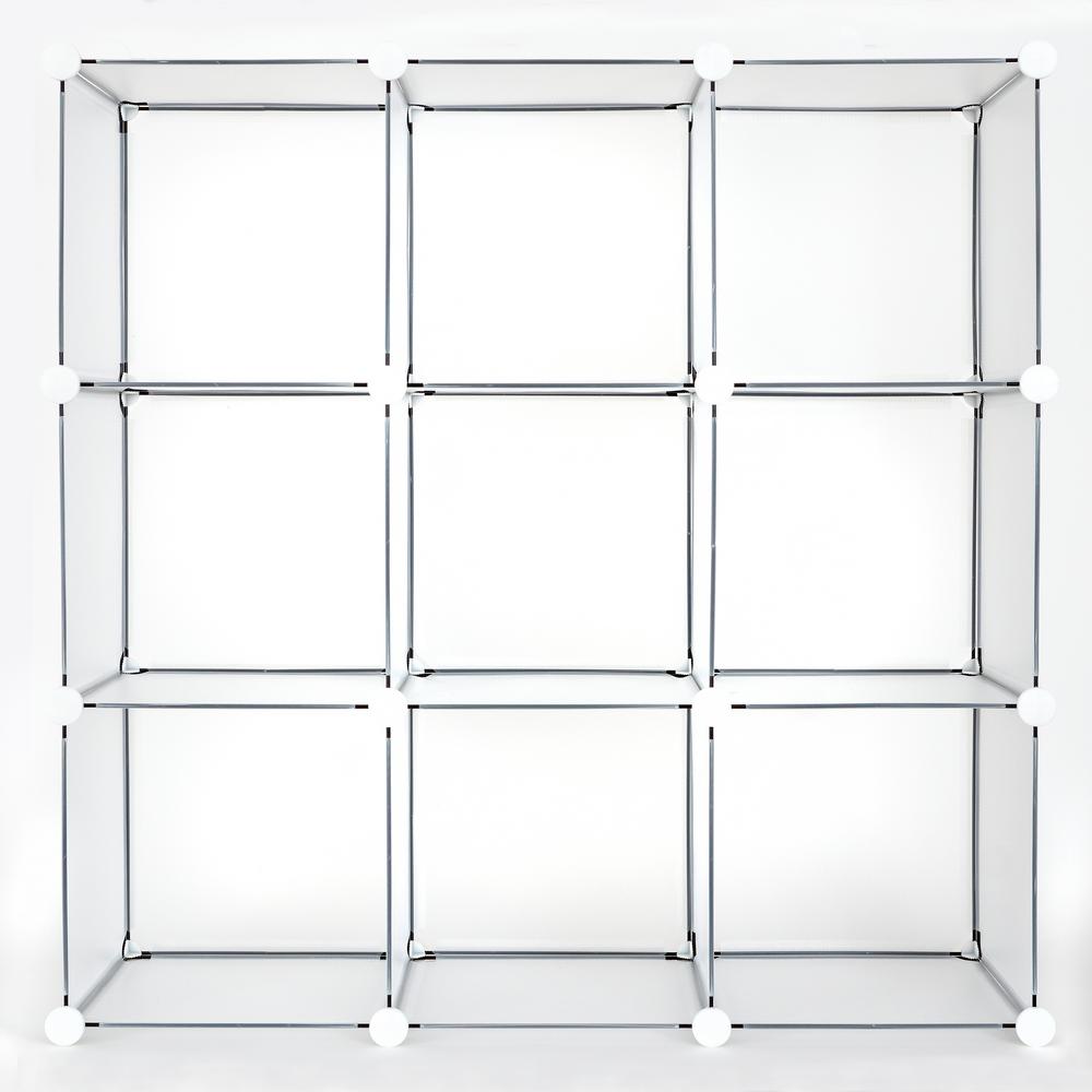Achim 36 in. x 36 in. Clear Frost Stackable 9Cube OrganizerSHLV9CFRP4