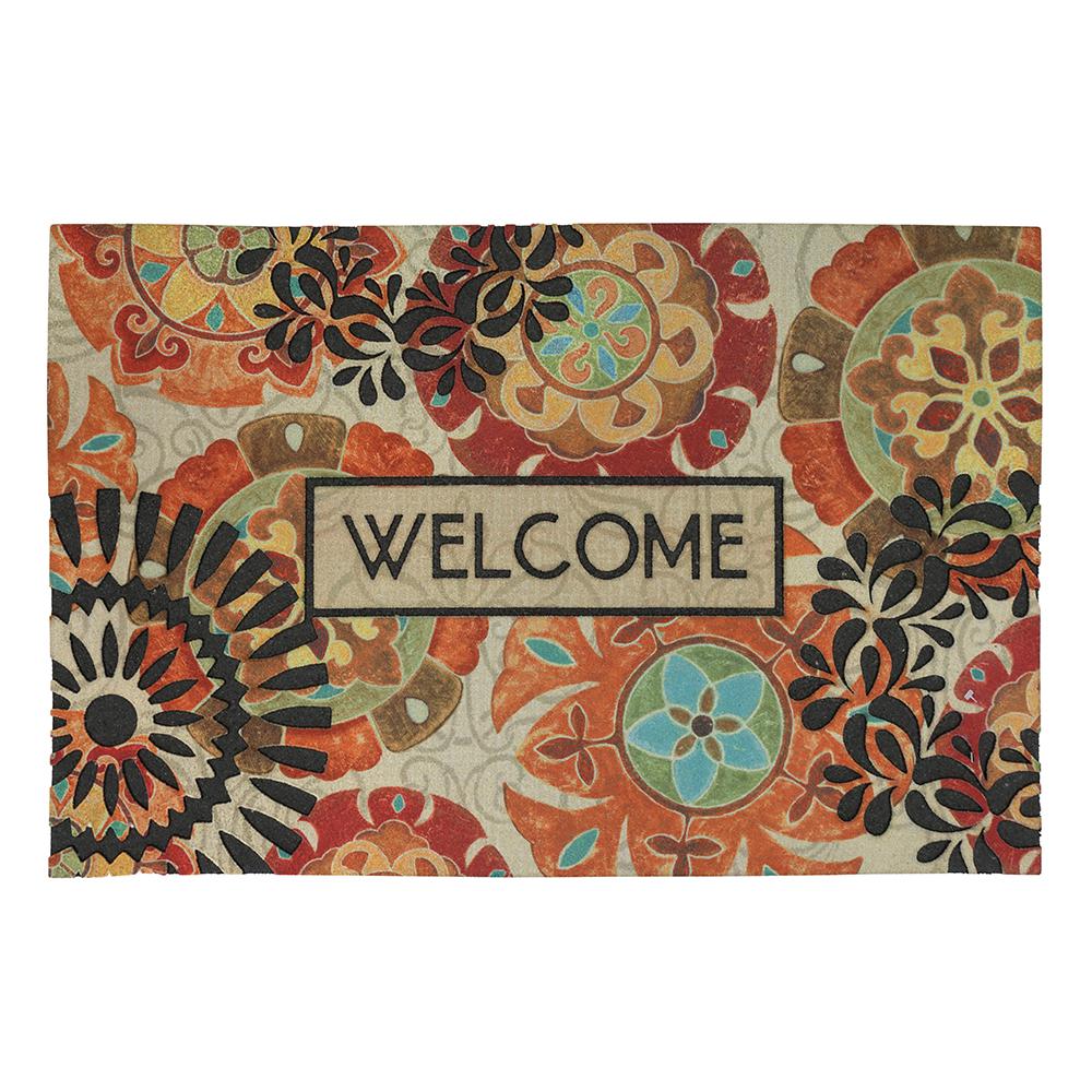 Mohawk Home Floral Mix Multi 18 in. x 30 in. Door Mat479916