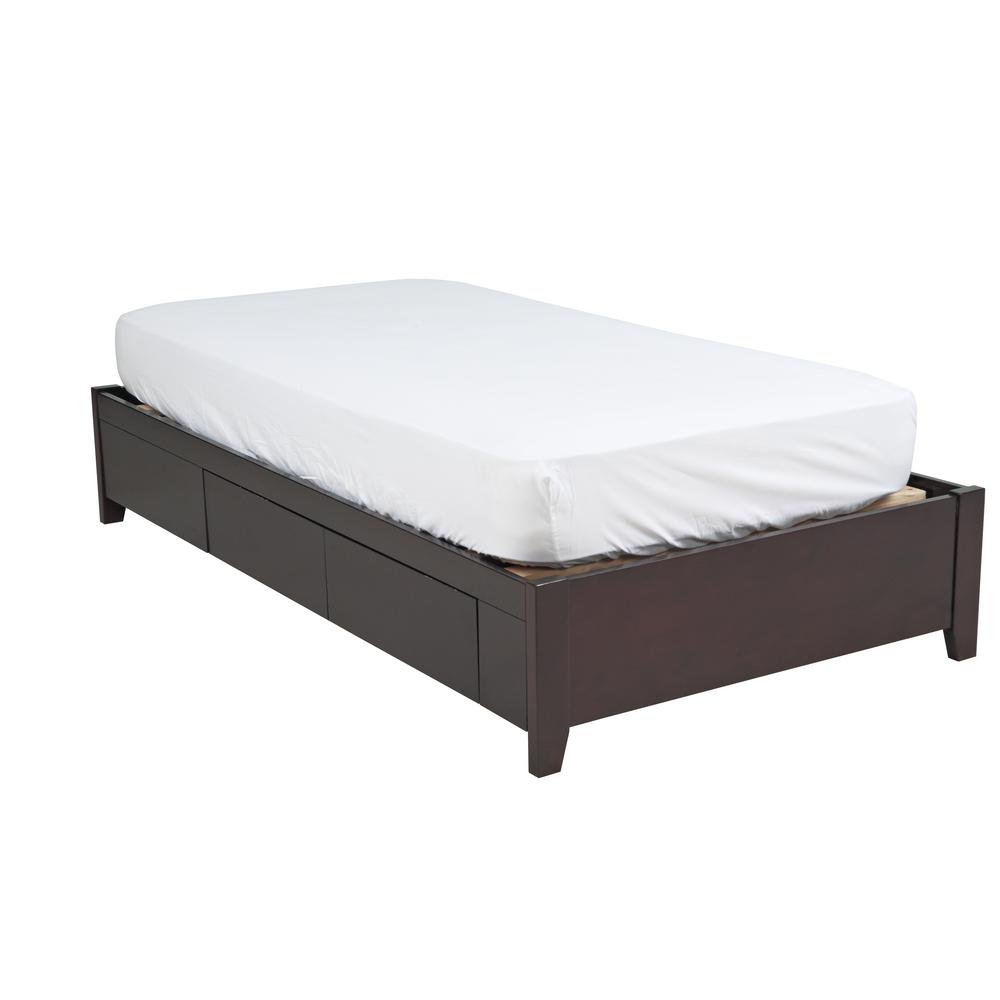 Modus Furniture Nevis Dark Wood Espresso Full Storage Bed ...