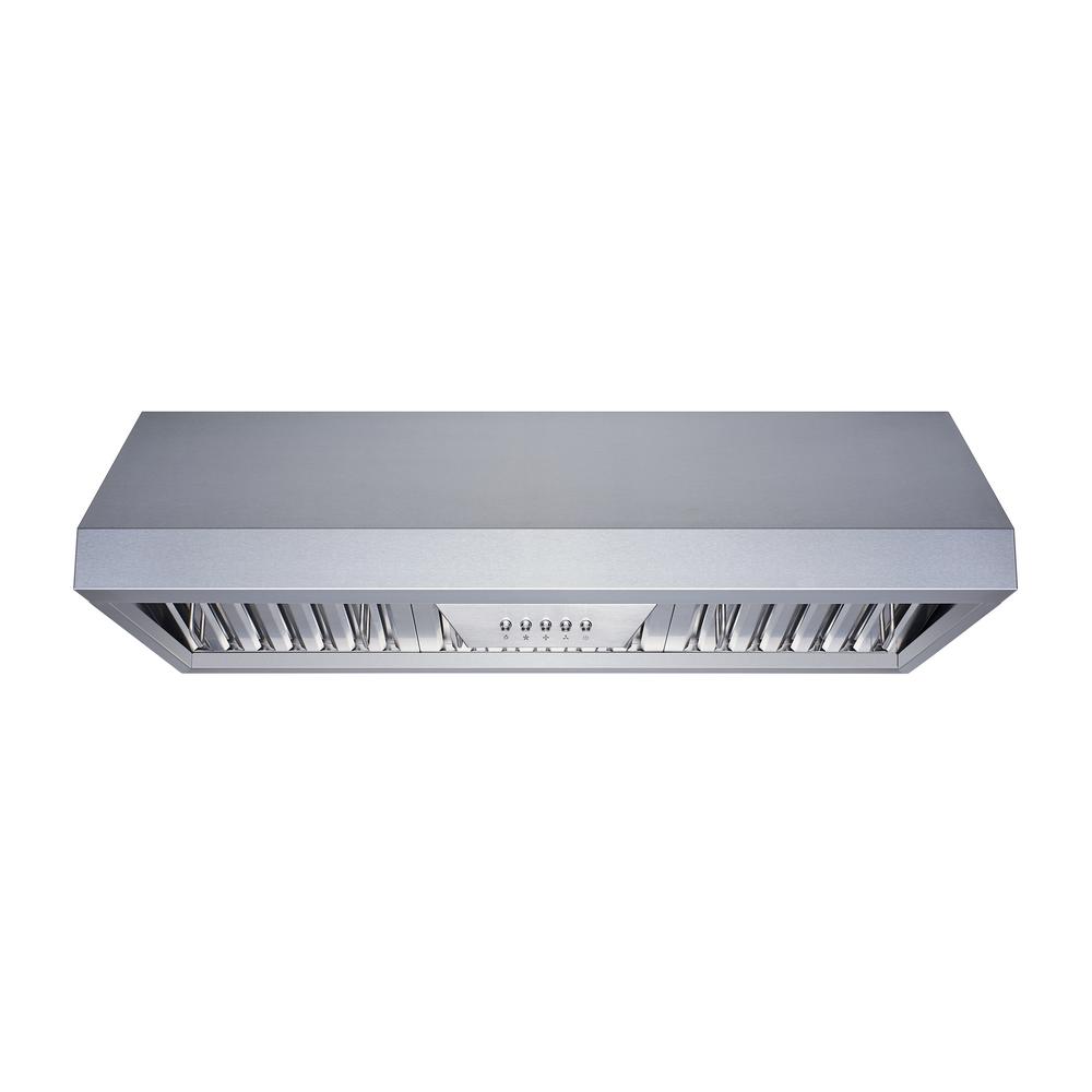 Winflo 36 in. 300 CFM Under Range Hood in Stainless Steel with