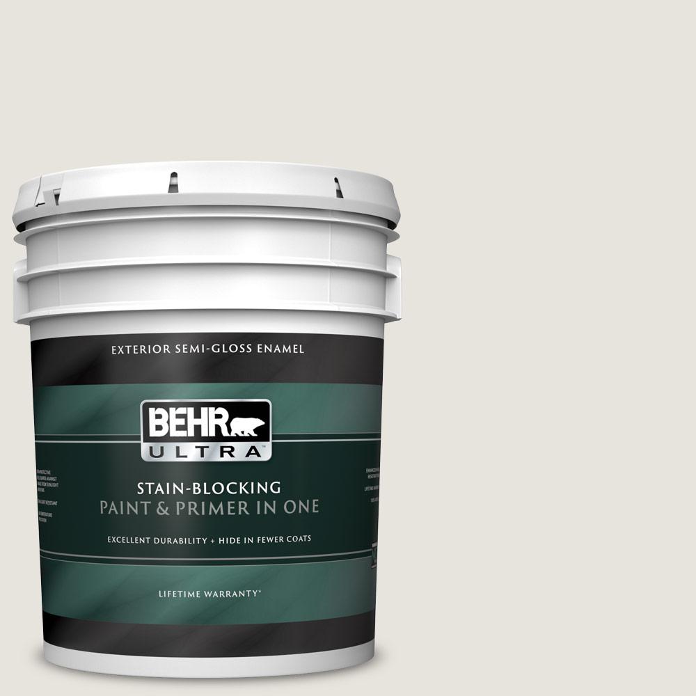 BEHR ULTRA 5 gal. PPU2413 White Pepper SemiGloss Enamel Exterior