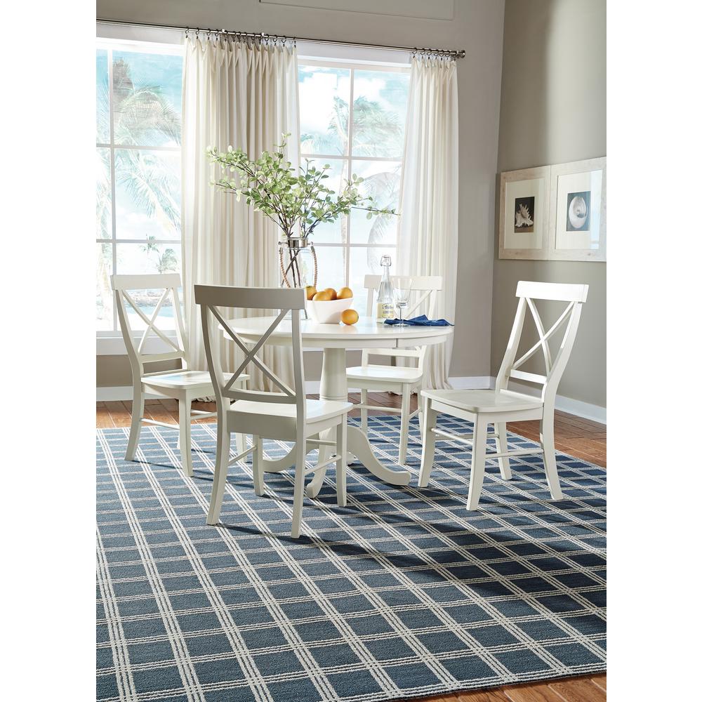 International Concepts Linen Wood X Back Dining Chair (Set of 2)C31