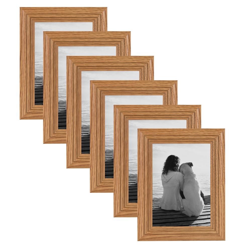 Designovation Penelope 5x7 Natural Picture Frame Set Of 6 211514 Designovation Penelope 5x7 Natural Picture Frame Set Of 6
