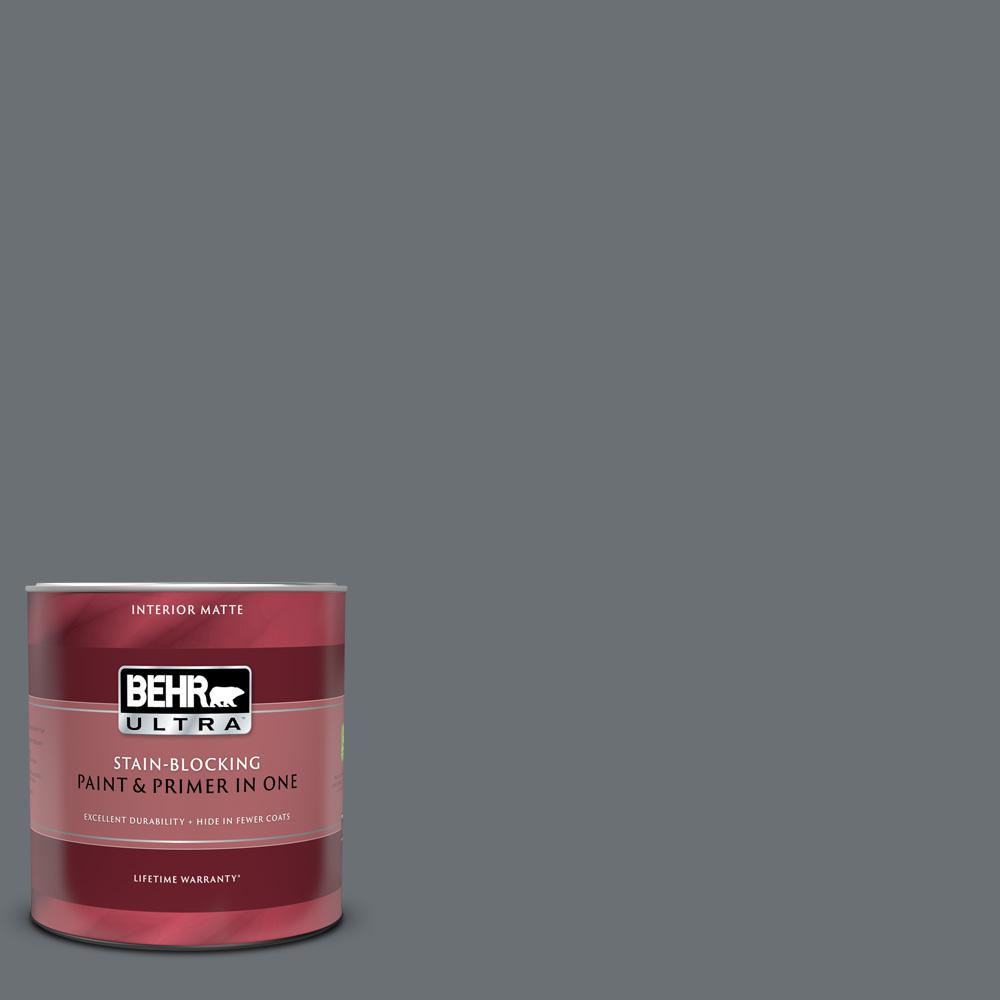 Behr Ultra 1 Qt Ppu18 03 Antique Tin Matte Interior Paint And Behr Ultra 1 Qt Ppu18 03 Antique Tin