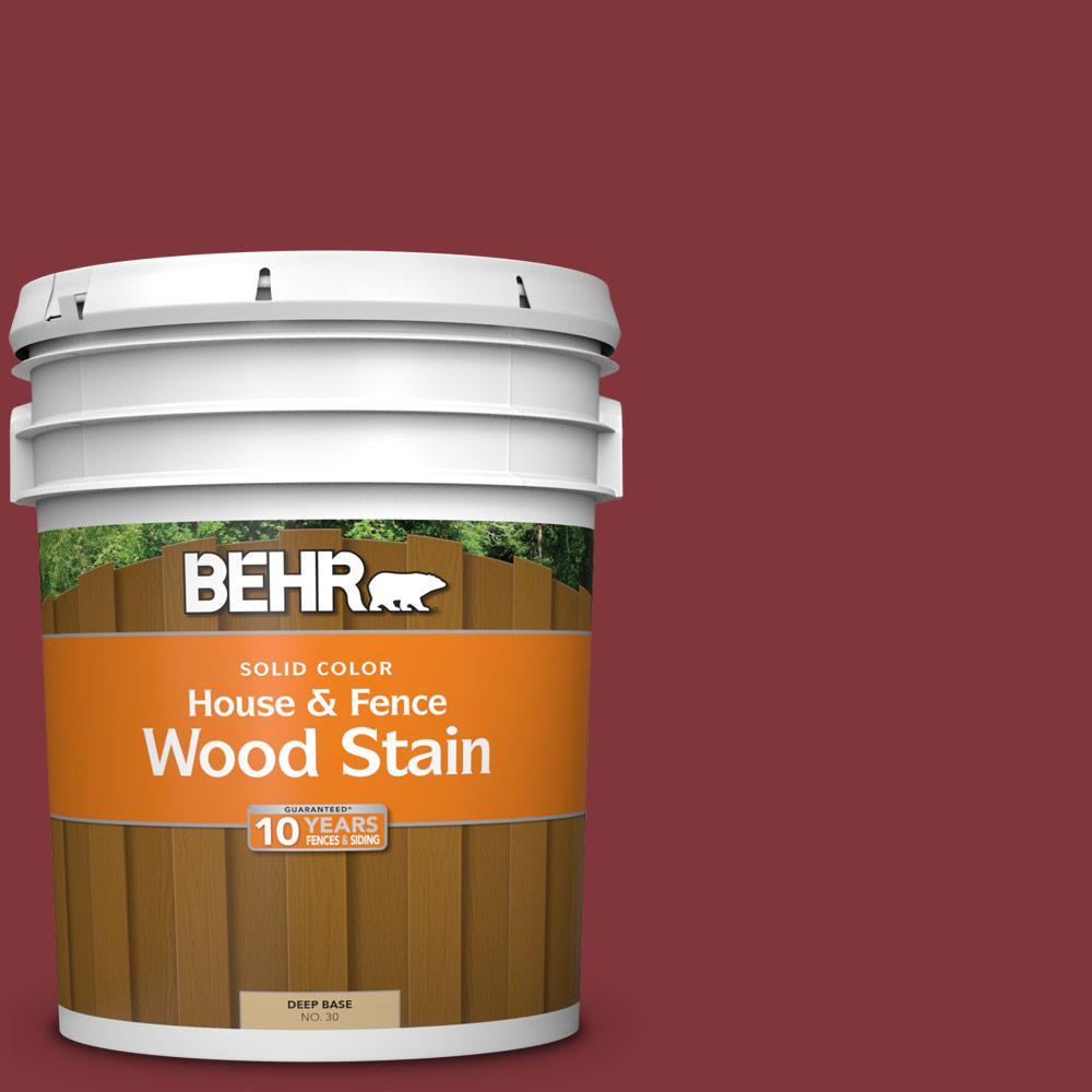 BEHR 5 gal. SH170 Red Brick Solid House and Fence