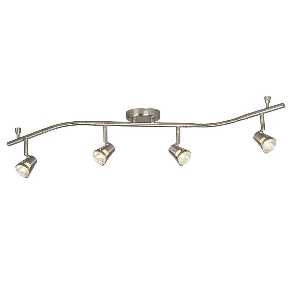 Filament Design N 4 Light Brushed Nickel Track Lighting Wave Light Brushed Nickel Track Lighting