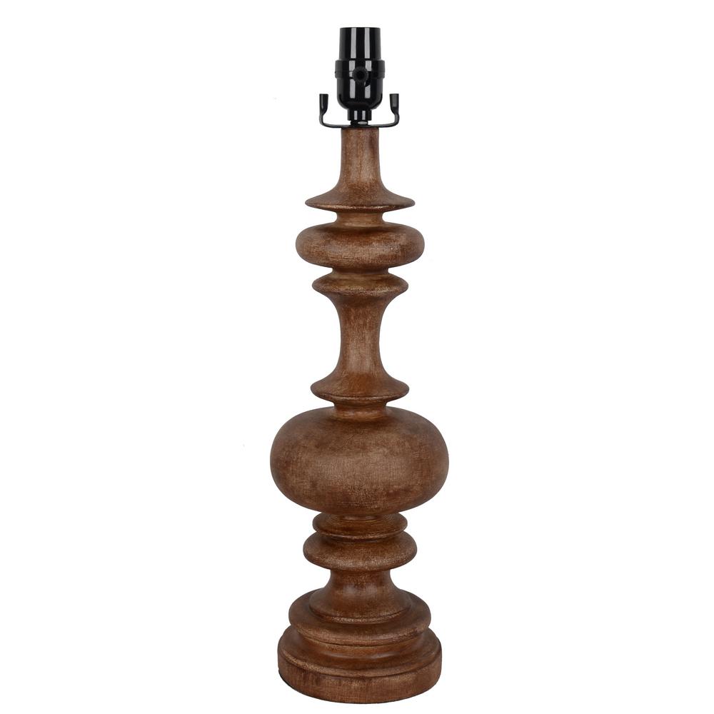 Hampton Bay Mix and Match 20.75 in. Faux Wood Table Lamp Base-DS18530 - The Home Depot