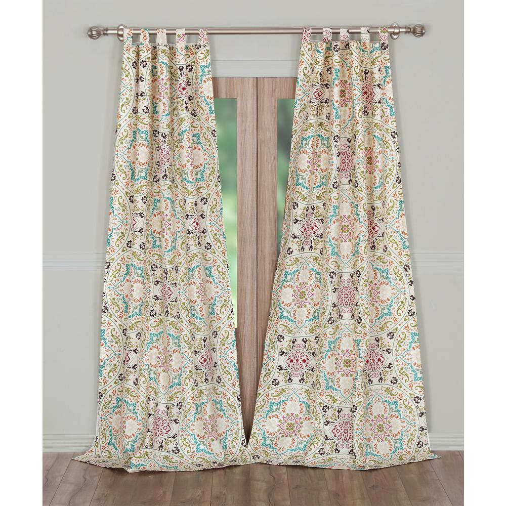 Morocco Gem Sheer Polyester Window Panel Pair 42 In W X 84 In