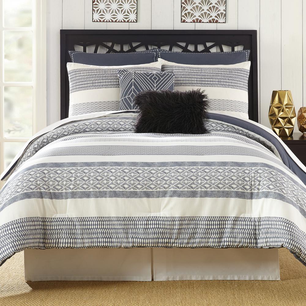 presidio square deco 7 piece stripe queen comforter set presidio square deco 7 piece stripe queen comforter set
