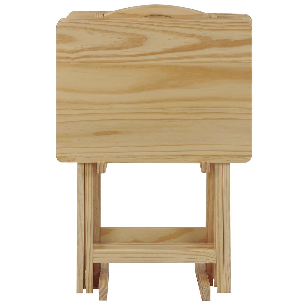 Casual Home 5 Piece Natural Foldable Tray Table 660 40 The Depot Casual Home 5 Piece Natural Foldable Tray Table