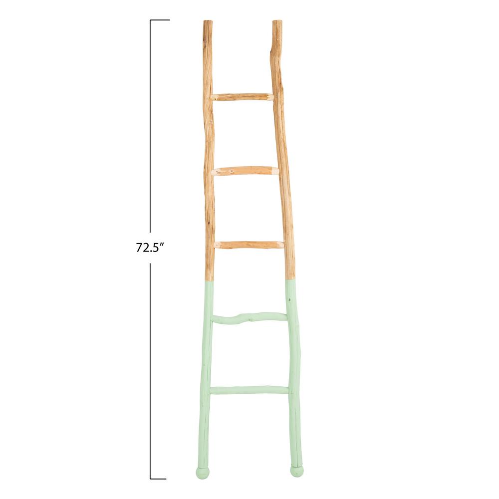 3r Studios Bright Green Decorative Wood Ladder Ec0243 The Home Depot