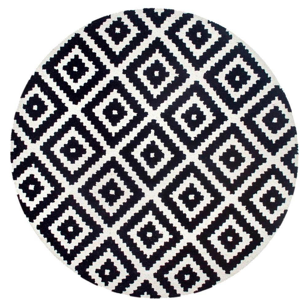 Nuloom Kellee Contemporary Black 4 Round Rug Mtvs174a R404 The Home Depot - Modern Black And White Round Rug Nuloom Kellee Contemporary Black 4 Round Rug Mtvs174a R404 The Home Depot - Modern Black And White Round Rug