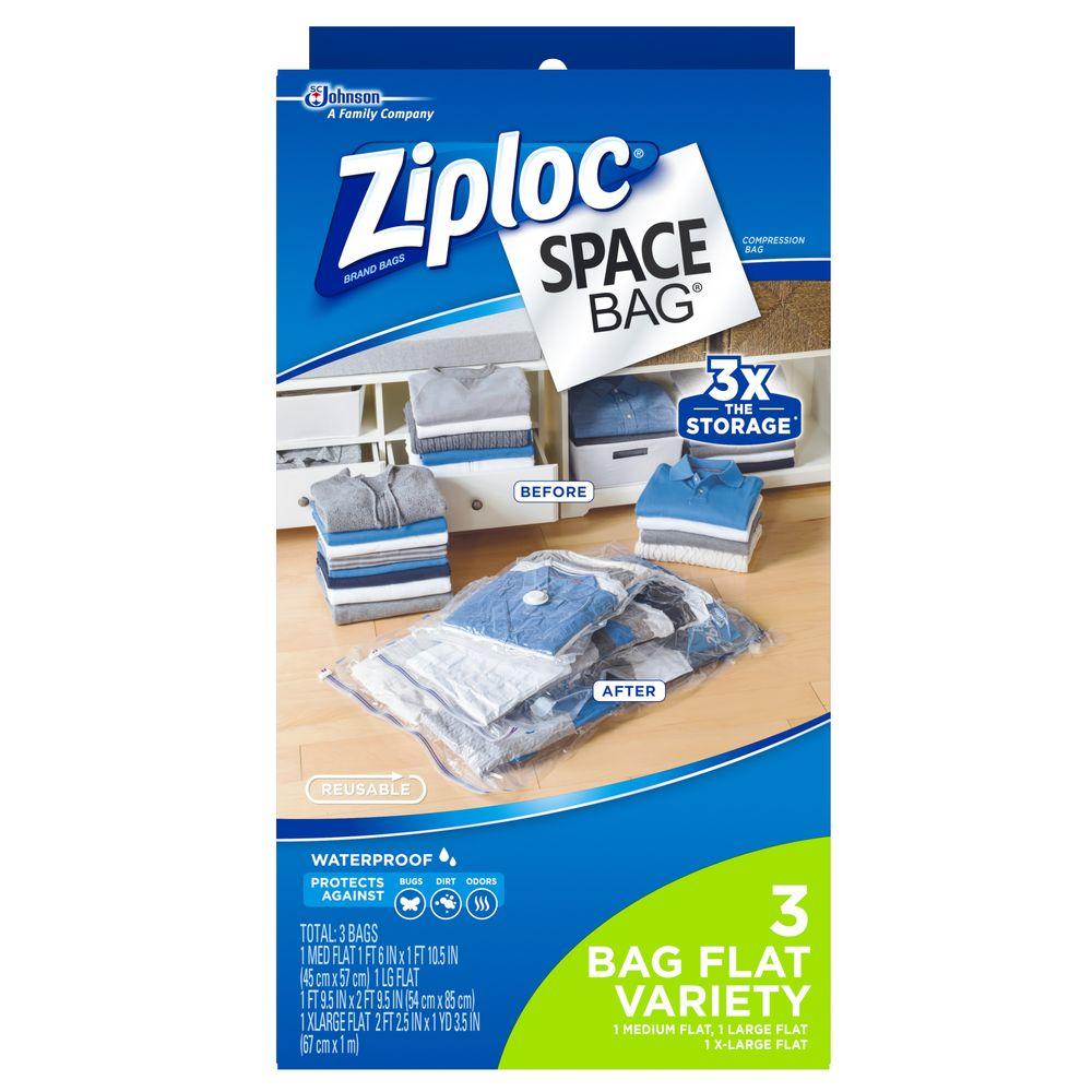 Ziploc space Bags 1 Medium, 1 Large, 1 XL Combo Pack ...