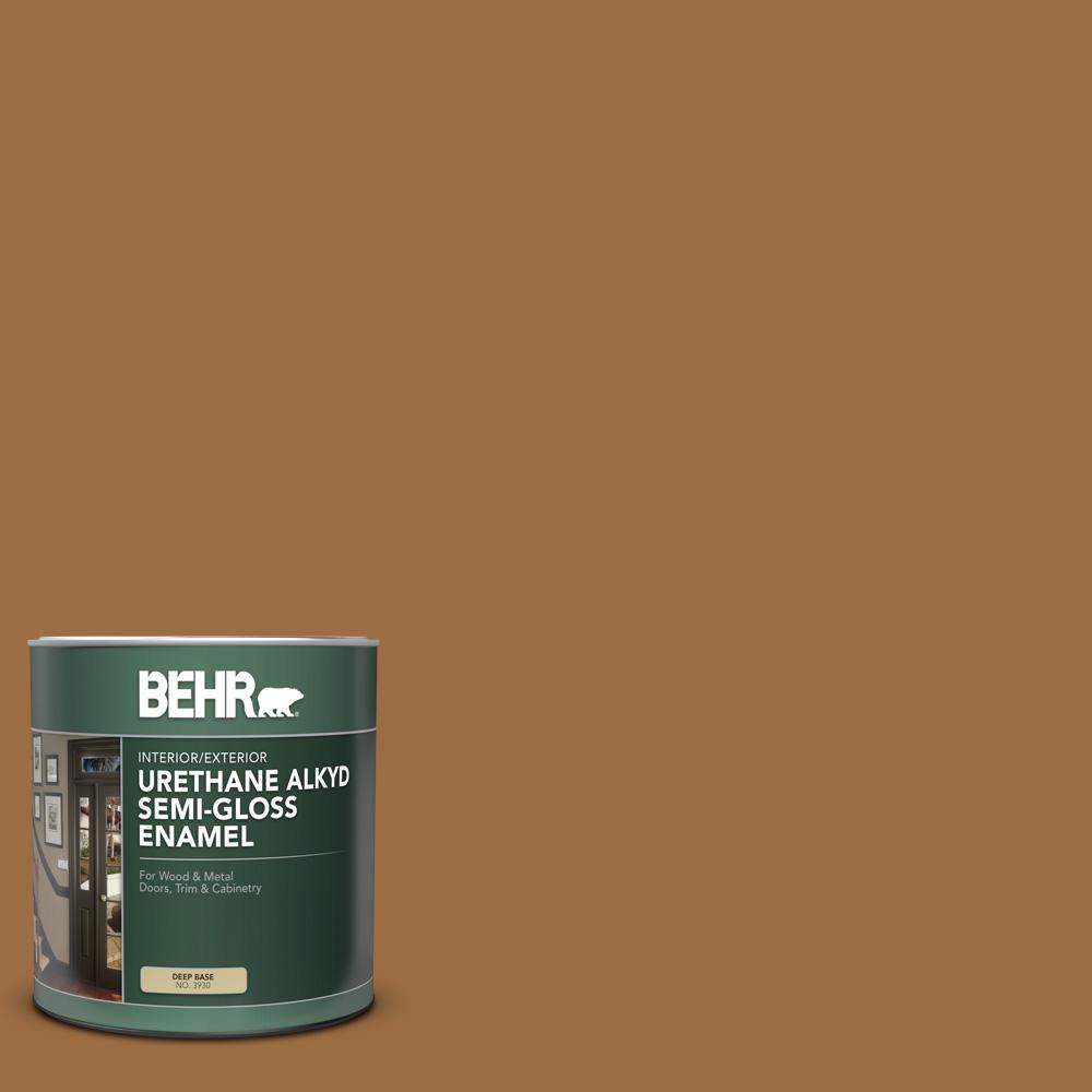 Behr 1 Qt S250 6 Desert Clay Semi Gloss Enamel Urethane Alkyd Interior Exterior Paint 393004 The Home Depot
