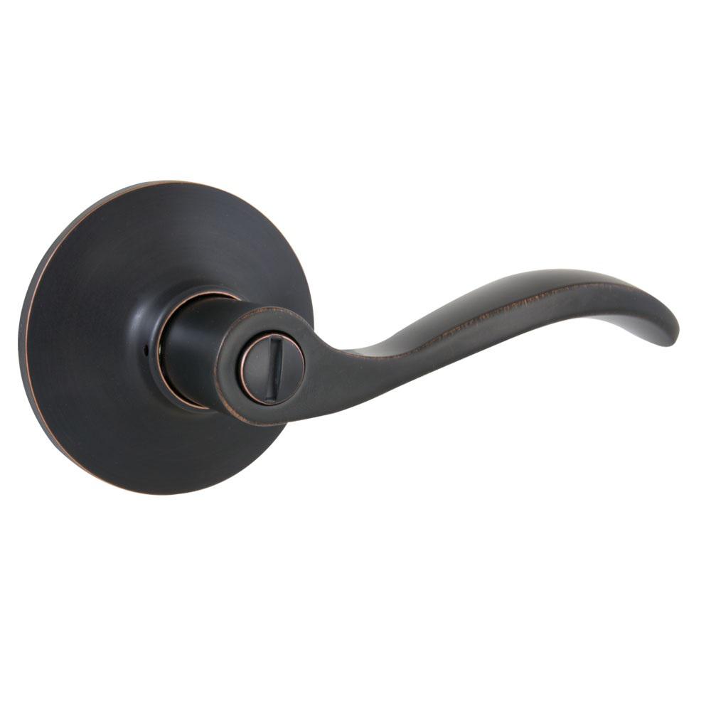 Defiant Naples Aged Bronze Bed Bath Privacy Door Lever Lyex701b