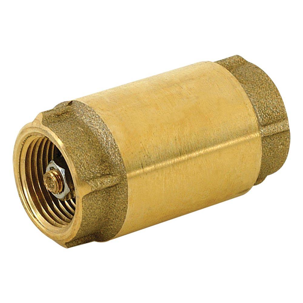EZ-FLO 1 in. Brass In-Line Check Valve-20405LF - The Home Depot