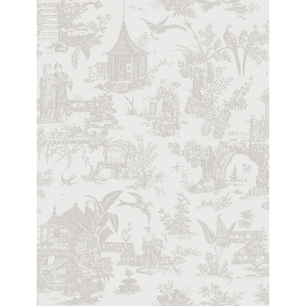 Brewster Sage Grey Toile Wallpaper Sample268621768SAM The Home Depot