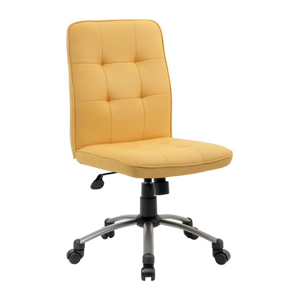 Boss Modern Pewter Yellow Office Chair B330pm Yw The Home Depot Boss Modern Pewter Yellow Office Chair