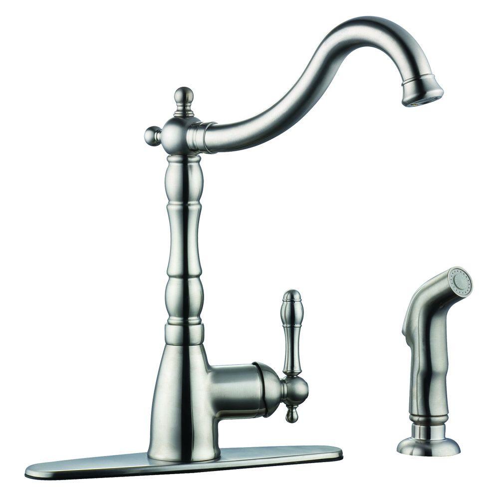 Design House Oakmont Single Handle Standard Kitchen Faucet With