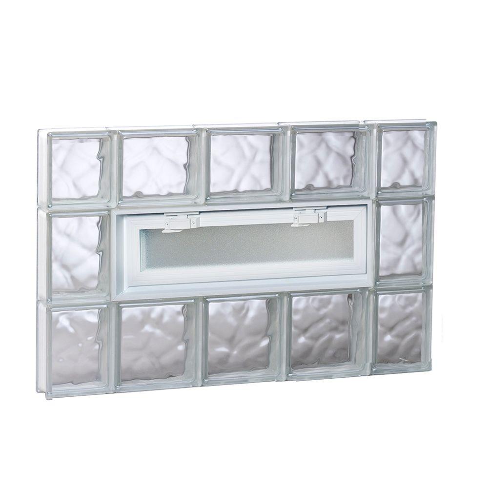 Clearly Secure 34.75 in. x 21.25 in. x 3.125 in. Frameless Wave Pattern